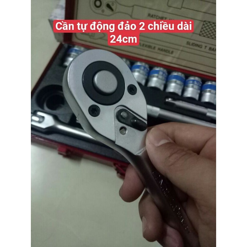 - Bộ khẩu tuýp 1/2 25 ( Hệ Mét và Inch ) chi tiết chính hãng  BARKER U.S.A