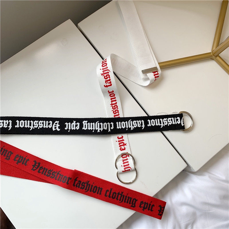 Thắt lưng vải canvas bản rộng phong cách harajuku thời trang cho nam nữ 22557