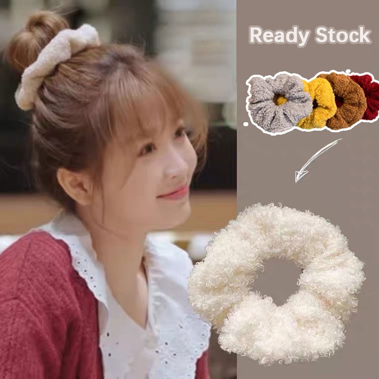 Dây Buộc Tóc Lông Cừu Thiết Kế Đơn Giản Phong Cách Hàn Quốc Mới