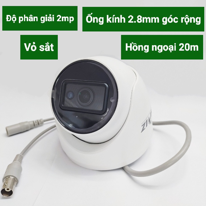 Camera an ninh Hiviz 2MP Full HD 1080P Thân sắt hồng ngoại 50m hỗ trợ AHD/CVI/TVI/ANALOG Chính Hãng - Bảo hành 24 Tháng