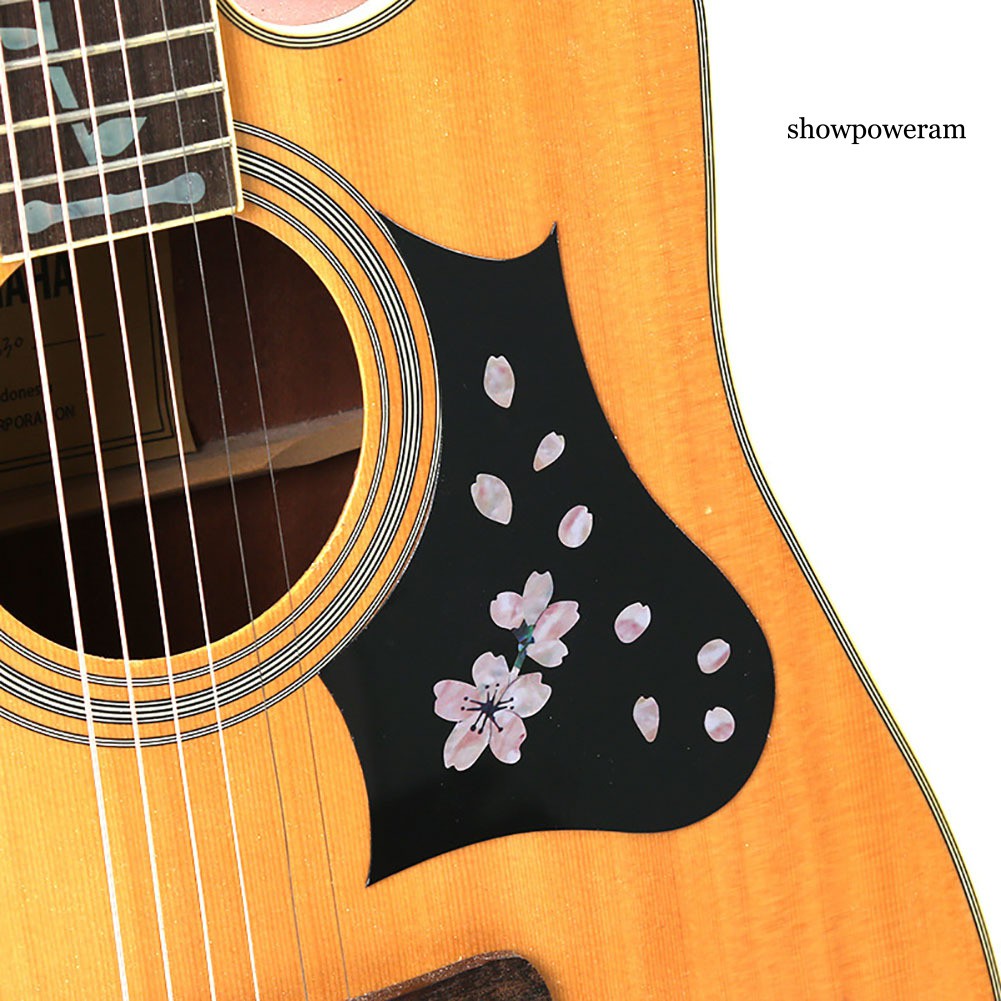 Miếng Dán Trang Trí Đàn Guitar/ Ukulele Họa Tiết Hoa Anh Đào Dễ Thương