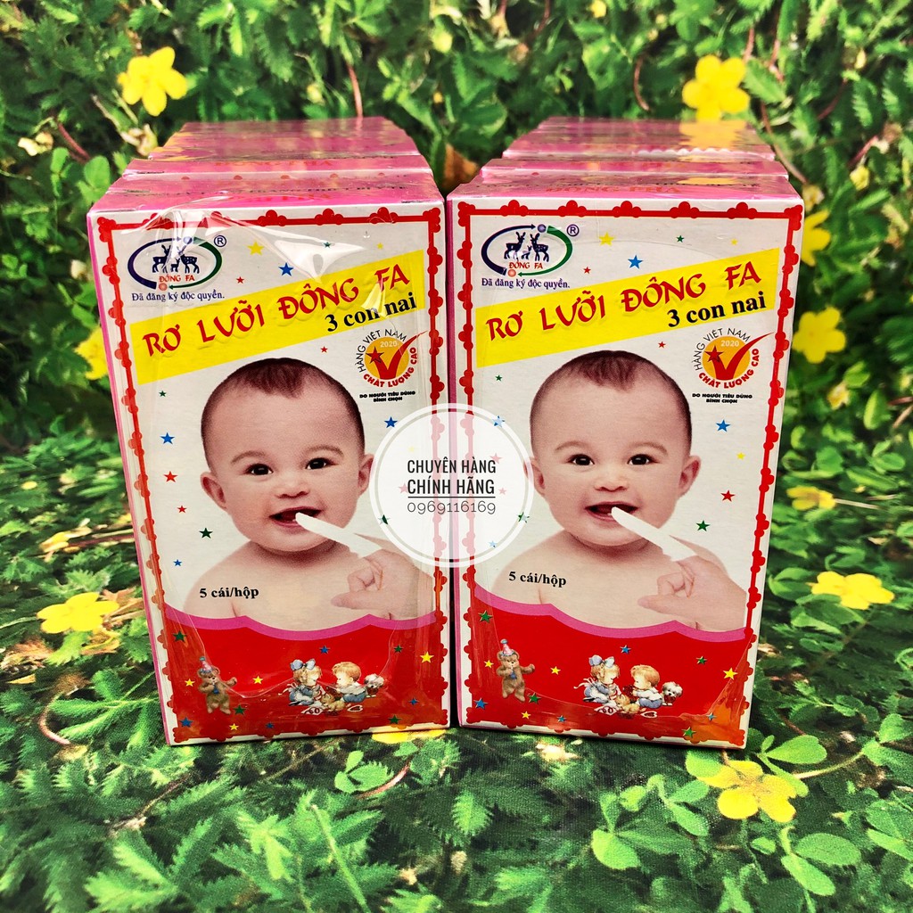 Rơ lưỡi Đông Pha Cho Bé Lốc 10 hộp - 50 cái - Đông Fa 3 Con Nai