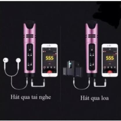 Micro Livestream Mini 3 Trong 1 C16, Micro đa năng chuyen dụng hát Karaoke Cá Nhân Thu Âm - Chính hãng