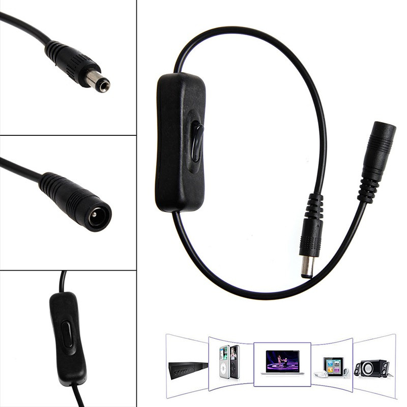 Công tắc BẬT / TẮT nguồn DC jack cắm 2.1mm / 5.5mm cho phích cắm 12V LACA
