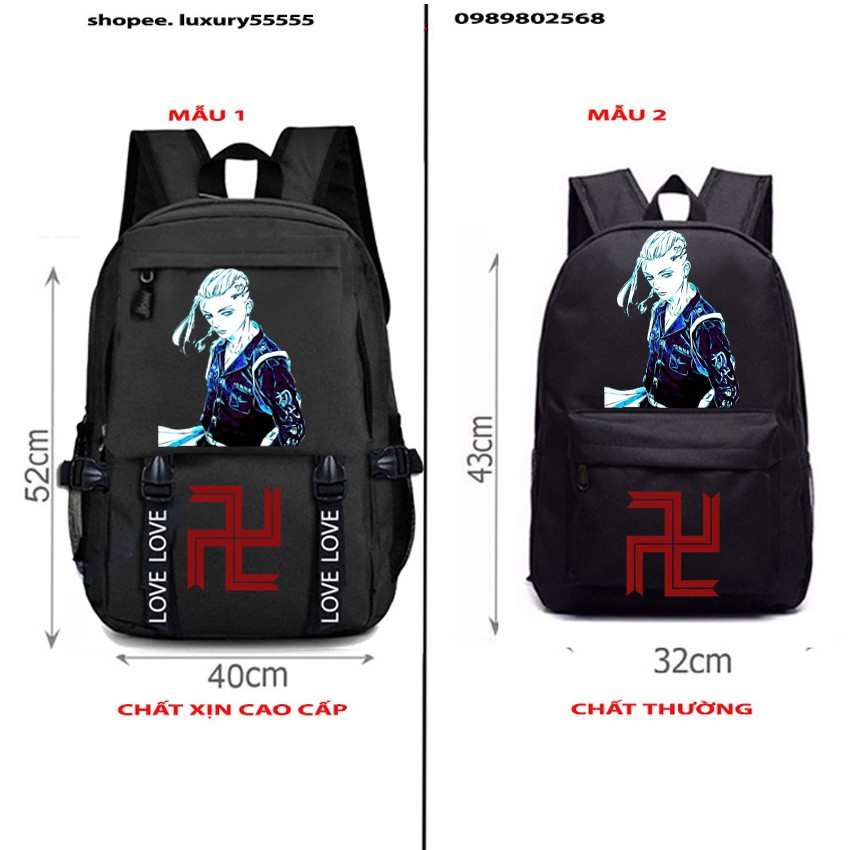 Balo Đi Học logo Revengers Tokyo Anime mẫu hot
