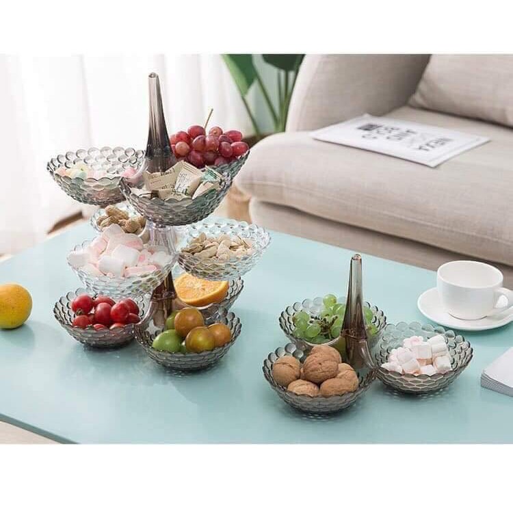 ĐĨA TRÁI CÂY NHIỀU LỚP SÁNG TẠO SIÊU ĐẸP SANG TRỌNG MẪU MỚI 2019