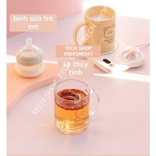 Dụng cụ làm nóng, giữ nhiệt nước uống, cafe, sữa cho bé, cài đặt 3 mức nhiệt độ thích hợp