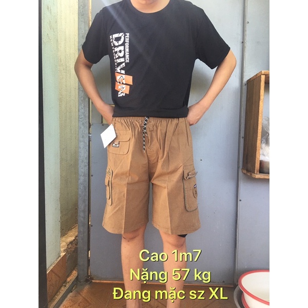 QUẦN ĐÙI KAKI NAM TÚI HỘP CHO NGƯỜI TỚI 105KG