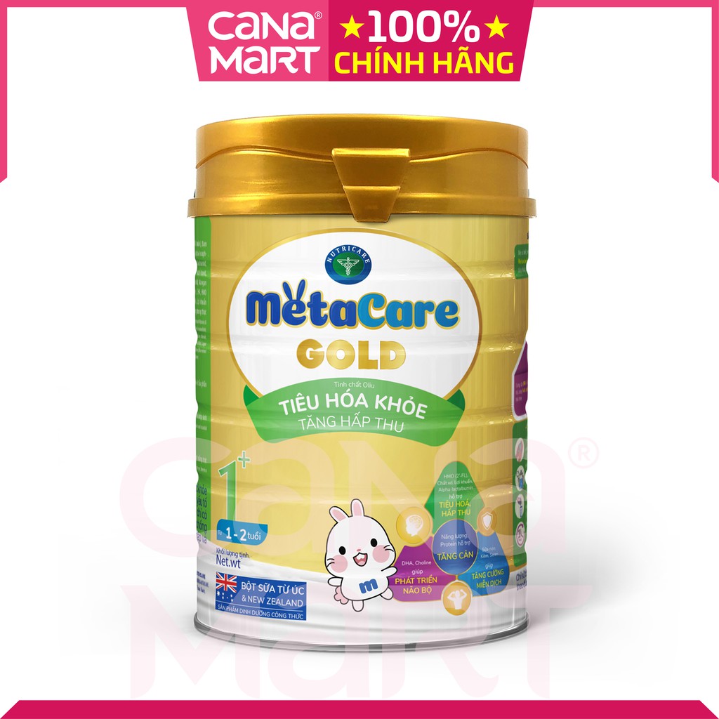 Sữa bột Nutricare MetaCare Gold 1+ cho bé tiêu hóa khỏe, tăng hấp thu (1-2 tuổi)