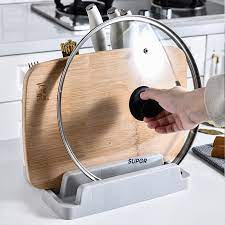 Giá cắm dao kéo, đũa thìa có khay để thớt đa năng BL