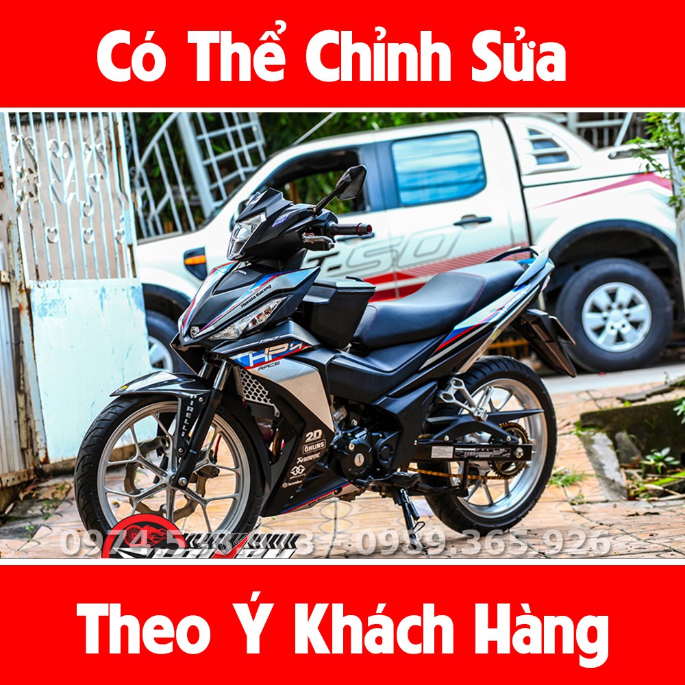 Tem Xe Winner 150 Xanh Bạc Viền Đỏ