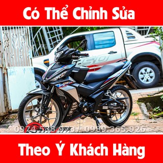 Tem xe winner 150 xanh bạc viền đỏ
