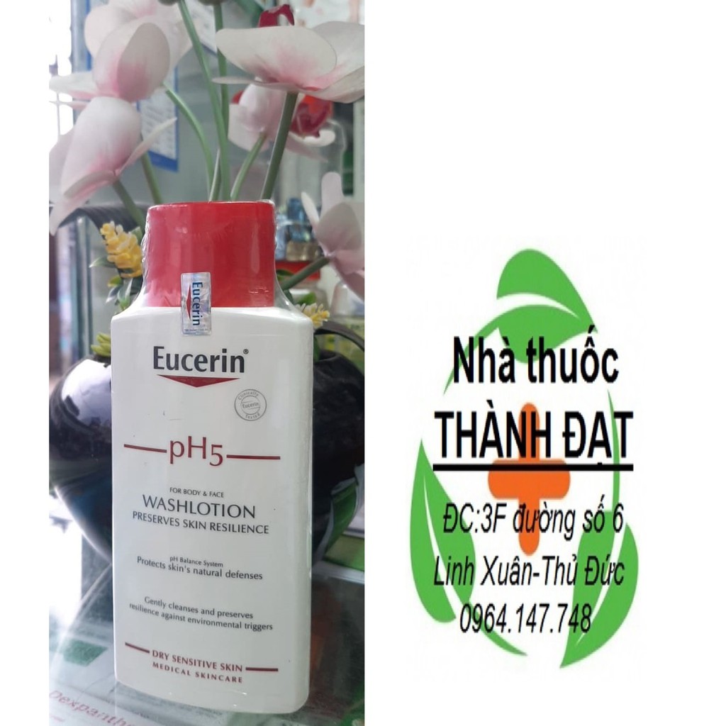 (chai 200ml) eucerin ph5 washlotion sữa tắm dưỡng ẩm