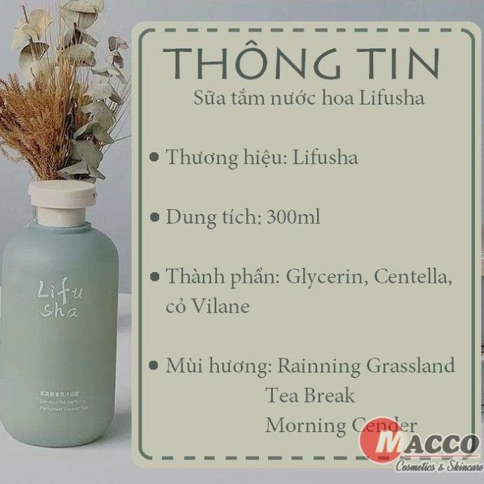 Sữa Tắm Nước Hoa Lifusha Thư Giãn 300ml - Lưu Hương Thơm Dịu Nhẹ