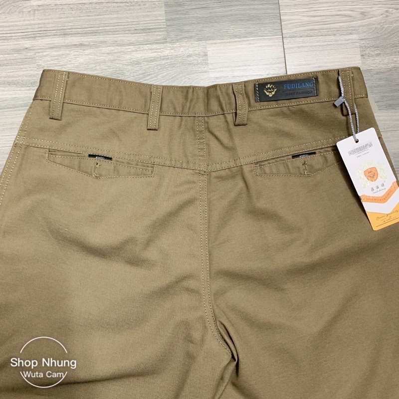 Quần Ngố Kaki Nam Trung Niên ngon bổ rẻ dáng thụng túi chéo 1 Ly + Ảnh Thật