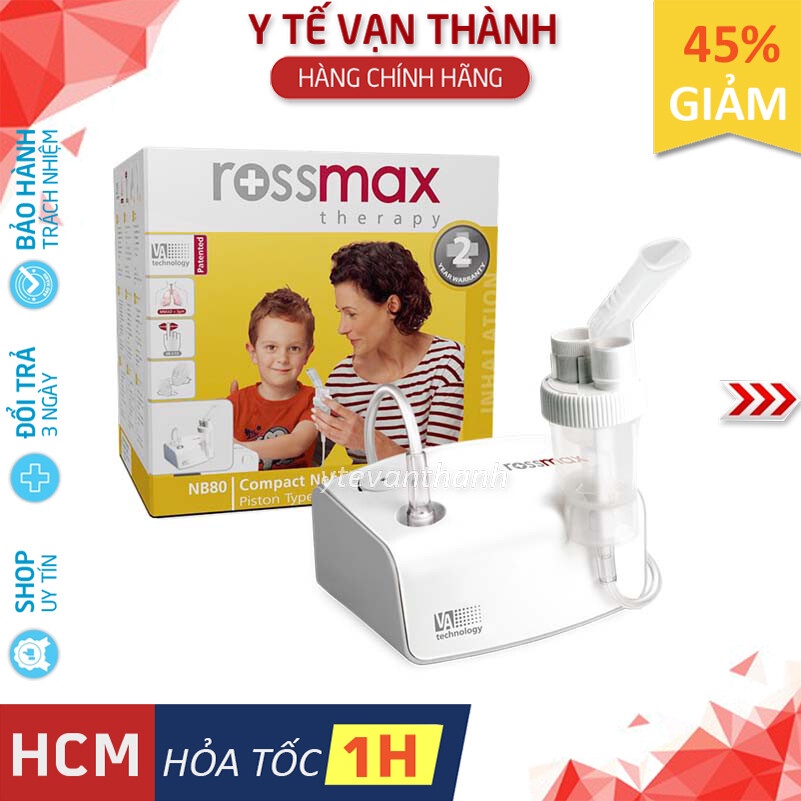 ✅ [CHÍNH HÃNG] Máy Xông Khí Dung Mũi Họng- Rossmax NB80, (Rosmax) -VT0768