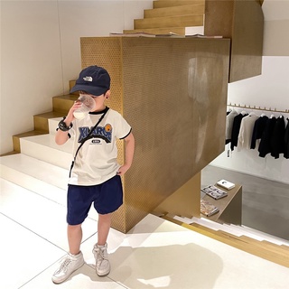Bộ quần áo mùa hè bé trai vải thun cotton tay ngắn Beekids, bộ rời cho bé 9-30kg đi học đi chơi