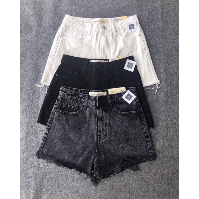 Quần short jeans vintage lưng cao trên rốn