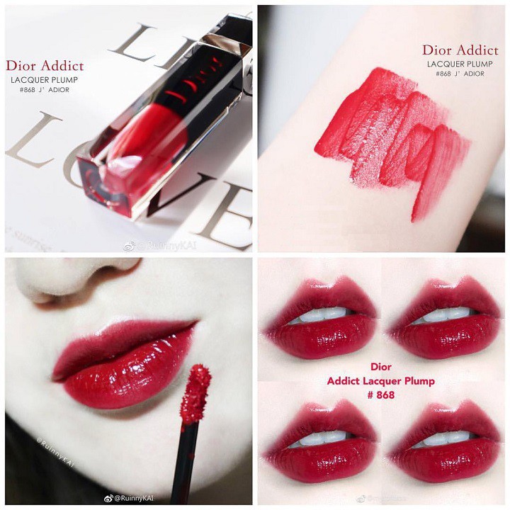 Son kem dưỡng môi Dior Addict Lacquer Plump Son có độ bóng nhẹ nhàng, giàu dưỡng chất,  bền màu “khủng”