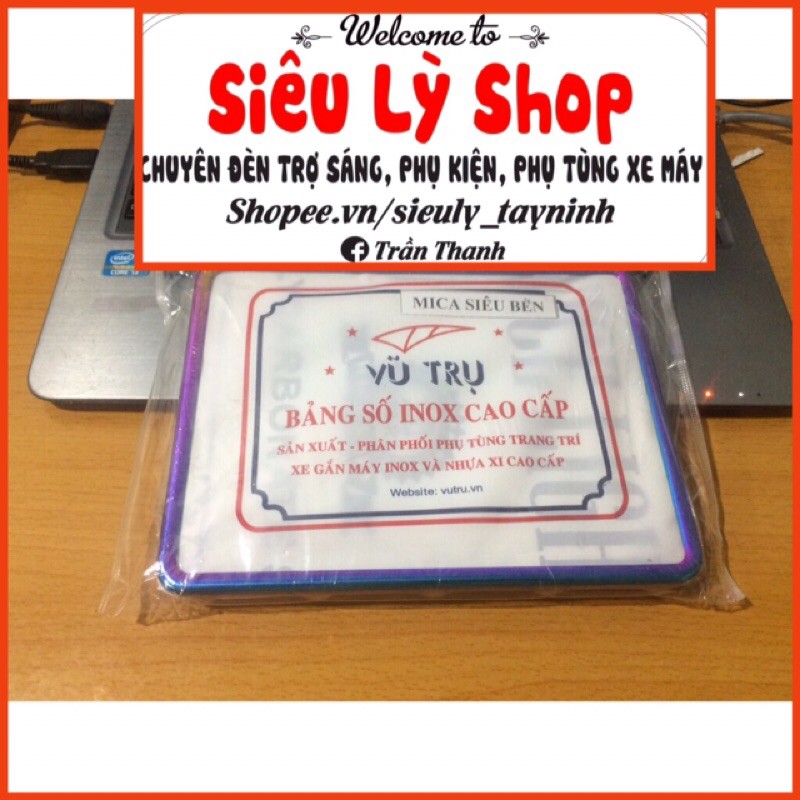 Khung viền biển số Inox màu Titan