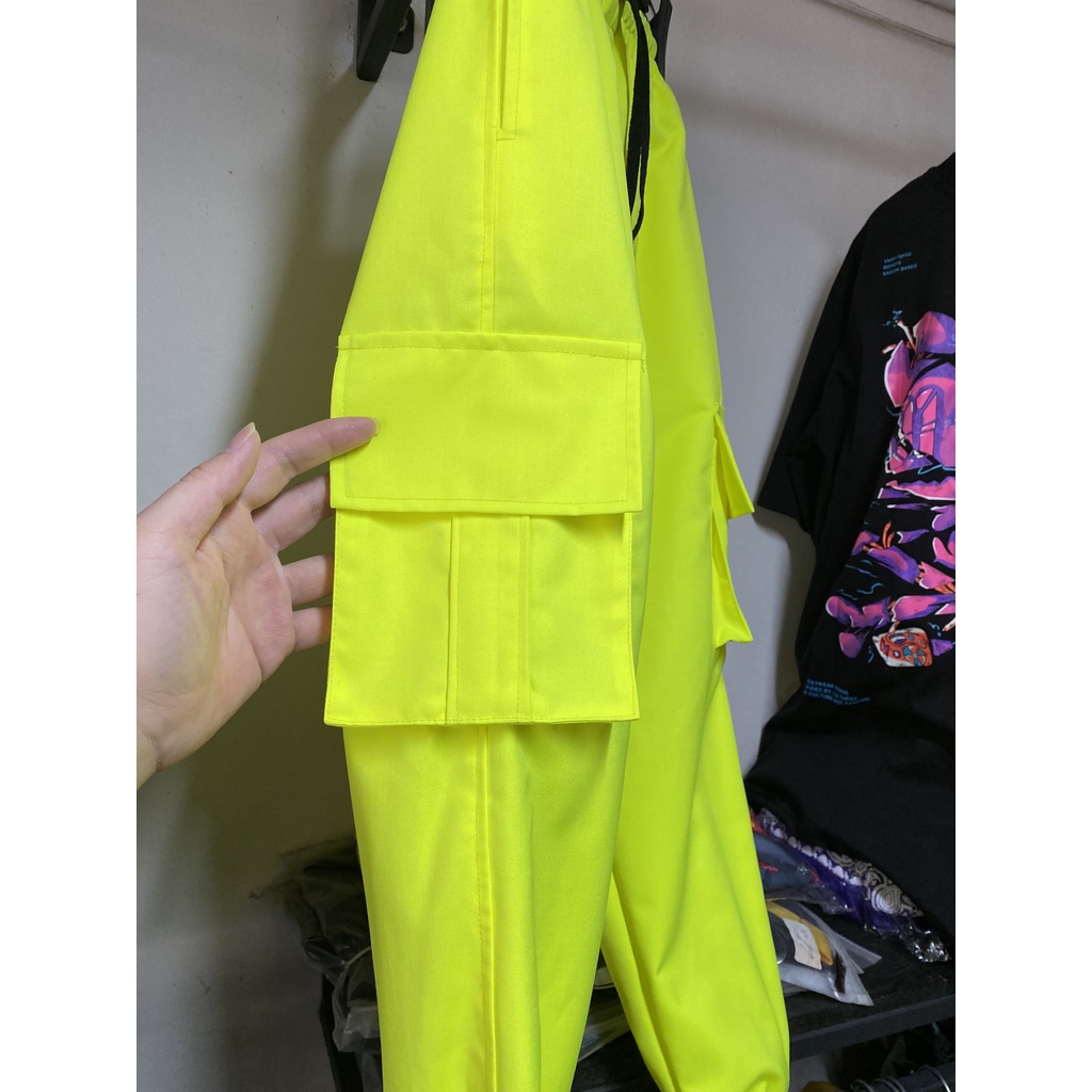 Quần Kaki xanh neon túi hộp   tương ứng 30kg đến 100kg