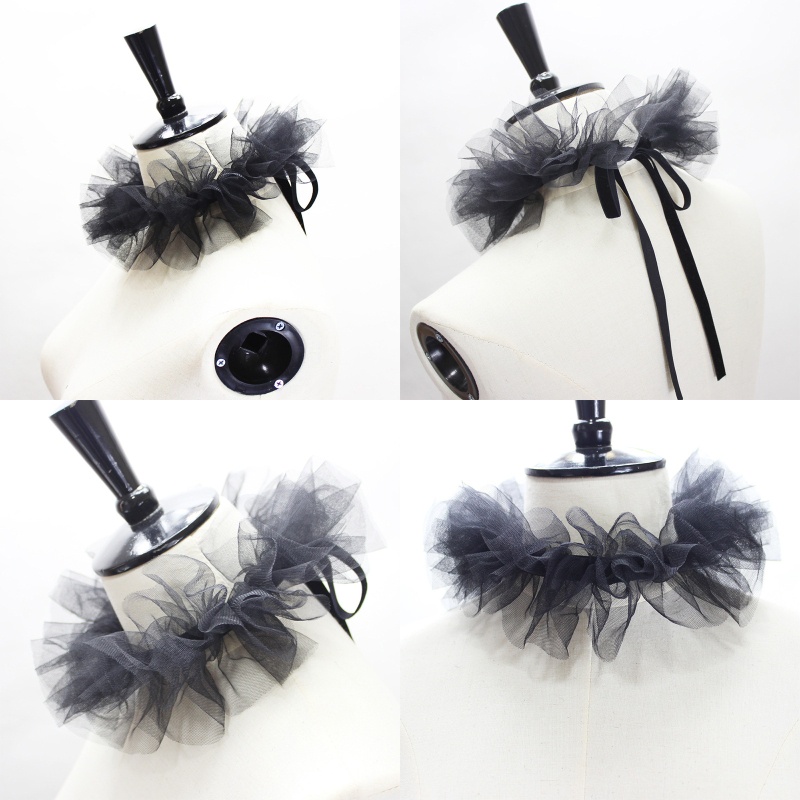 Vòng Cổ Choker Giả Lông Xù Nhiều Lớp Hóa Trang Chú Hề Cho Nữ