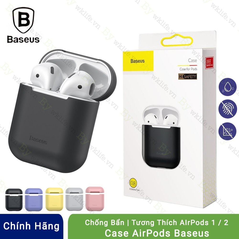 BAO SILICON SIÊU MỎNG AIRPODS 1-2 BAESUS SILICA GEL CHÍNH HÃNG [NEW 100%]