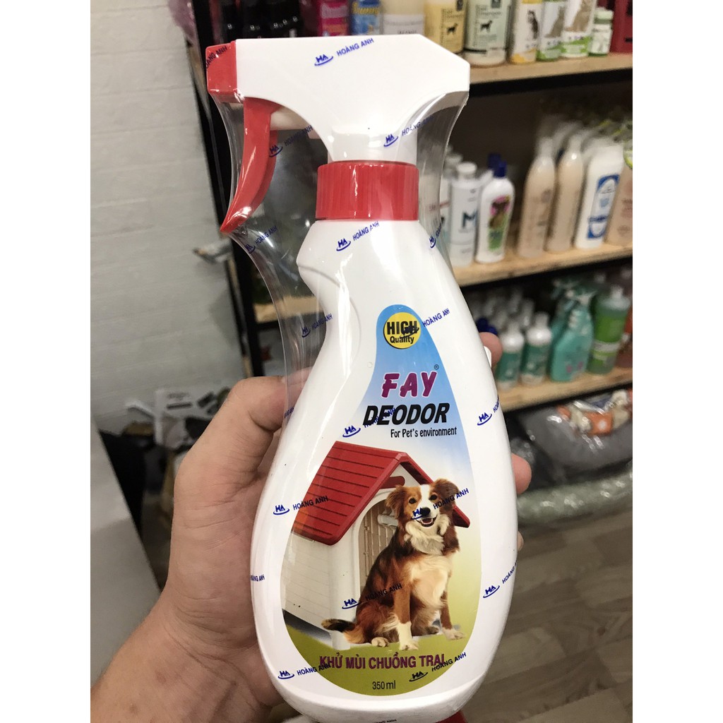 xịt khử mùi chuồng trại Deodor Fay 350ml cho chó mèo