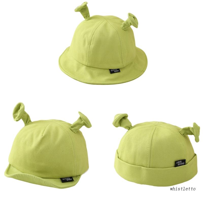 Nón Tai Bèo Rộng Vành Cotton Màu Trơn Chống Tia UV Mềm Mại In Họa Tiết Quái Vật Thời Trang Mùa Hè Cho Nam Và Nữ