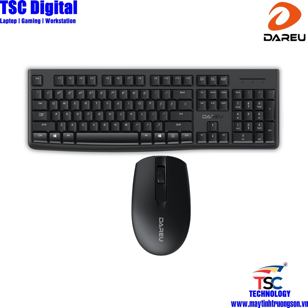 Bộ Phím Chuột Không Dây DAREU LK186G | Chính Hãng Mai Hoàng