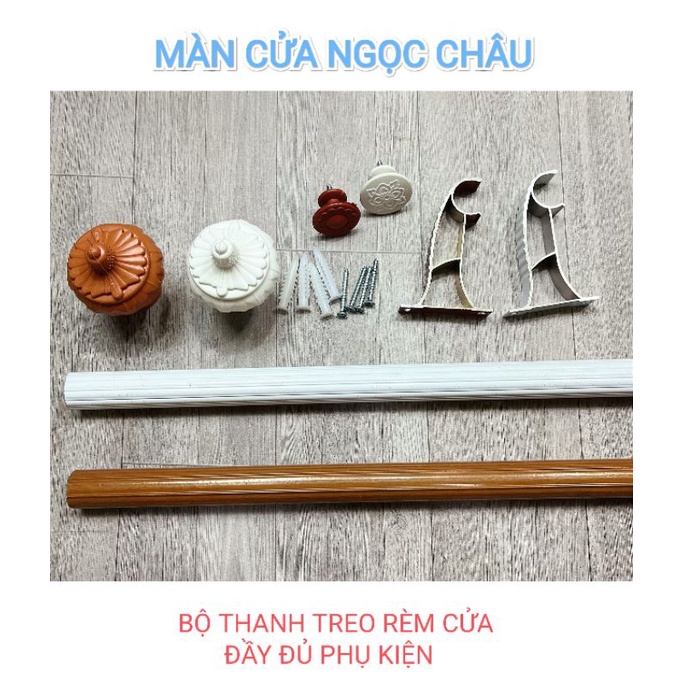 Thanh treo rèm ĐẦY ĐỦ PHỤ KIỆN, ốc vít dễ lắp đặt, Chịu Lực Tốt Độ Bền Cao - MÀN CỬA NGỌC CHÂU
