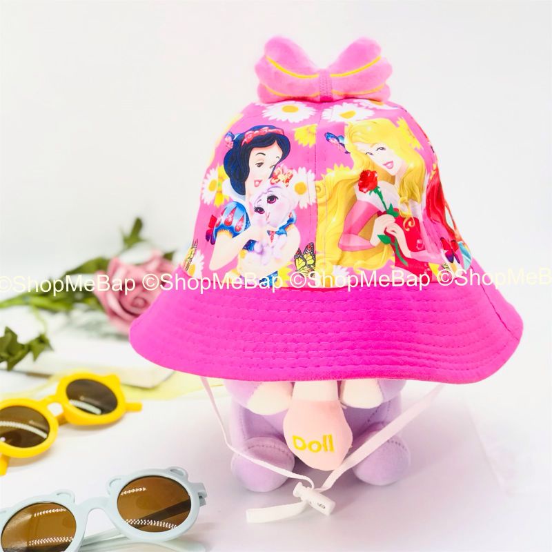 Mũ,nón vành tròn hình công chúa có quai siêu dễ thương cho bé gái từ 3 tới 5 tuổi