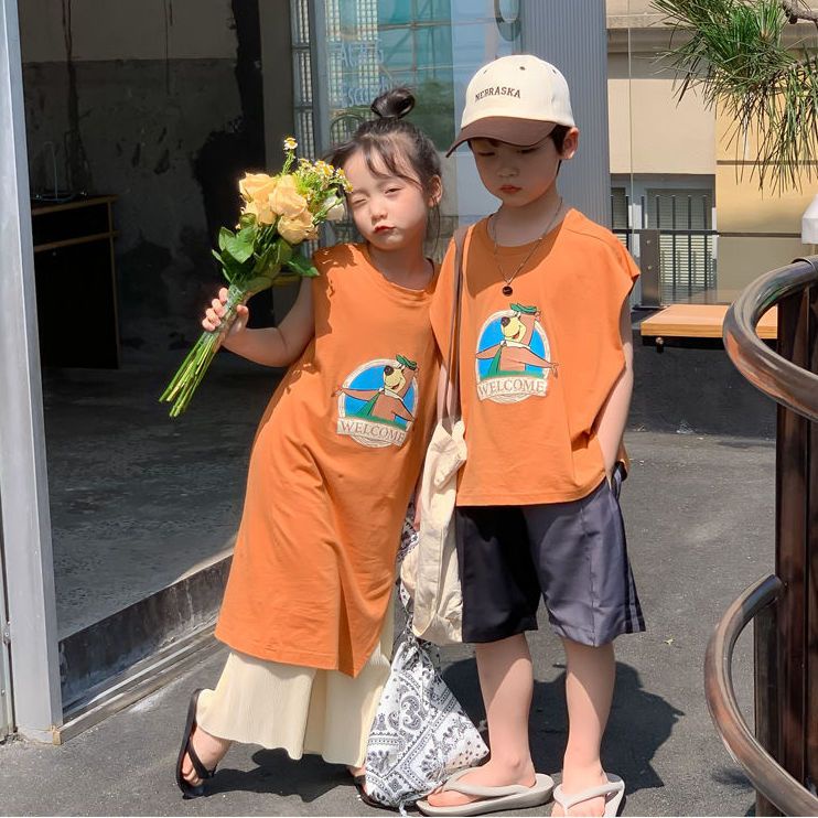 Đầm Thun T-Shirt Tay Ngắn Cổ Tròn In Hình Hoạt Hình Thoải Mái Dành Cho Nữ Mùa Hè
