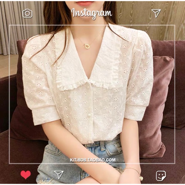 ÁO SƠ MI THÊU HOA CỔ SEN
