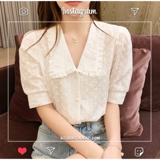 ÁO SƠ MI THÊU HOA CỔ SEN