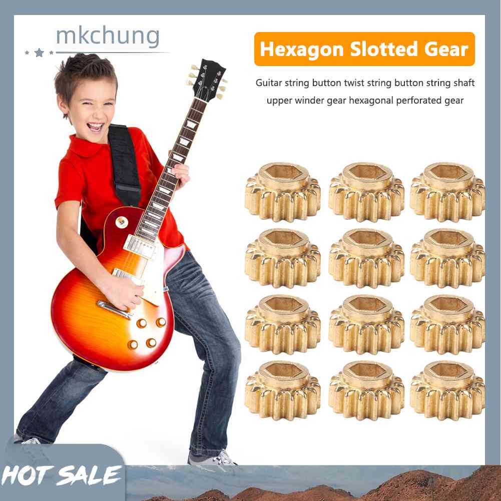 Bộ 12 Bánh Răng Điều Chỉnh Lỗ Lục Giác 1 / 15 Cho Đàn Guitar