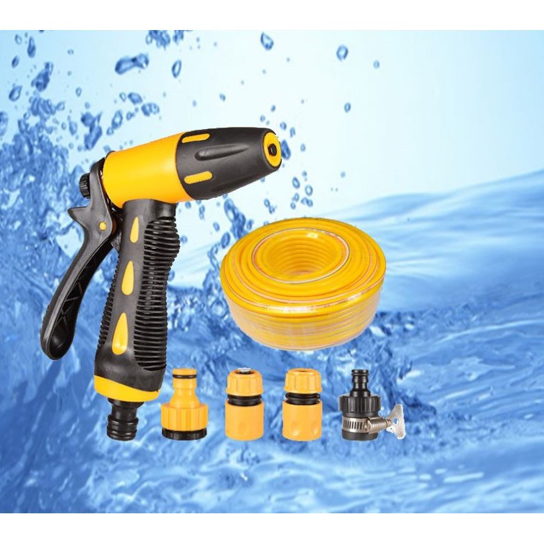 Bộ ống và vòi xịt tưới cây, rửa xe