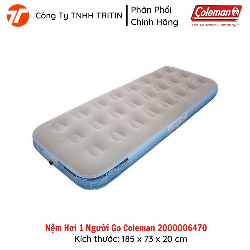 Nệm Hơi 1 Người Go COLEMAN 2000006470 Cao Cấp USA | Go Single Airbed | TRITINCO