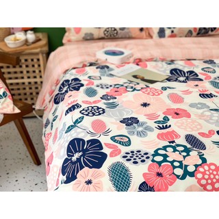Set chăn ga gối cotton hoa kẻ