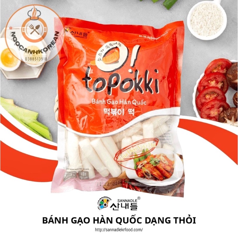 Bánh Gạo cay Hàn Quốc Tokbokki 500gr