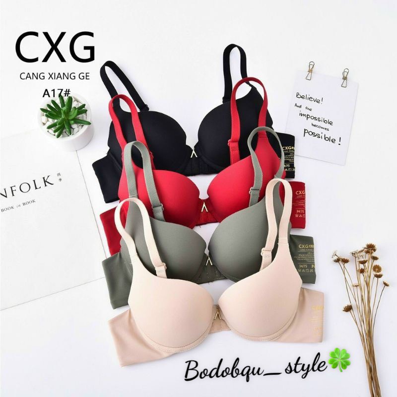 Áo lót đúc su đệm dày có gọng siêu nâng ngực - áo ngực CXG mút kép trơn tôn vòng 1 gợi cảm AL17