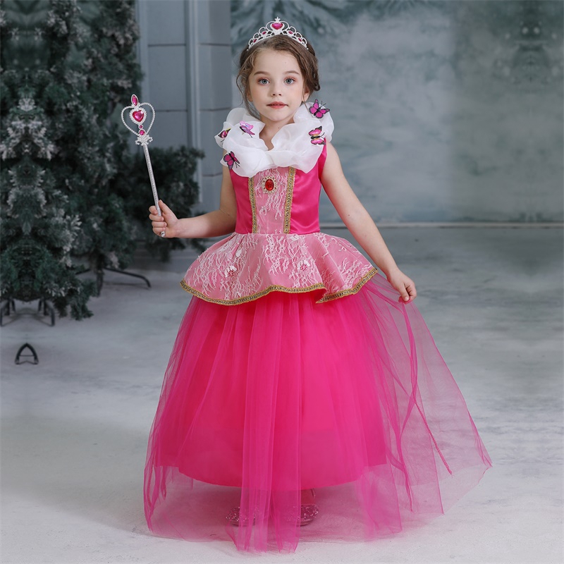 Đầm NNJXD Thích Hợp Để Háo Trang Công Chúa Cinderella Màu Hồng Xinh Xắn Cho Bé Gái Ngày Halloween