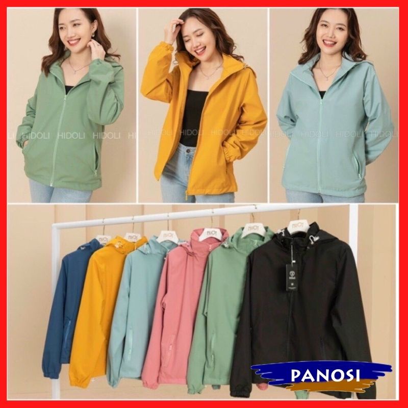 Áo khoác gió 2 lớp mũ tháo thời túi có khóa kéo chống nước hàng đẹp dày dặn PANOSI - A260