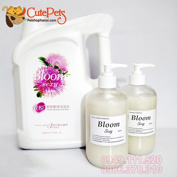 Sữa tắm cho chó mèo hương hoa chai 500ml Bloom , Jasmine , Rose cho thú cưng - Pet shop Hà Nội