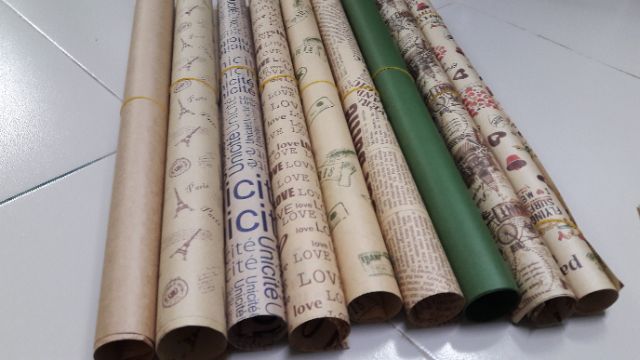 Set 10 tờ Giấy báo gói hoa