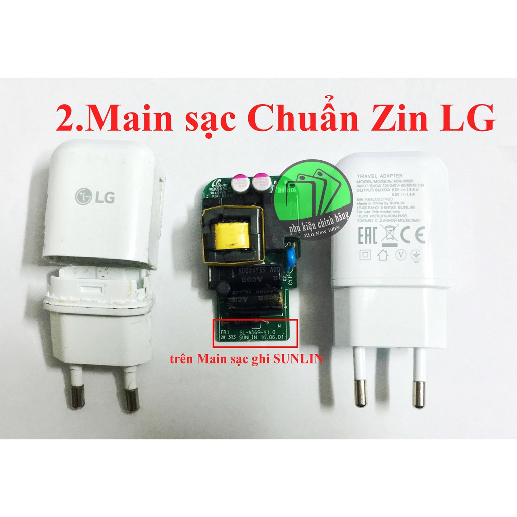 Bộ sạc nhanh 2.0 Chính hãng LG G5,G6,G7,G8,bảo hành 12 tháng