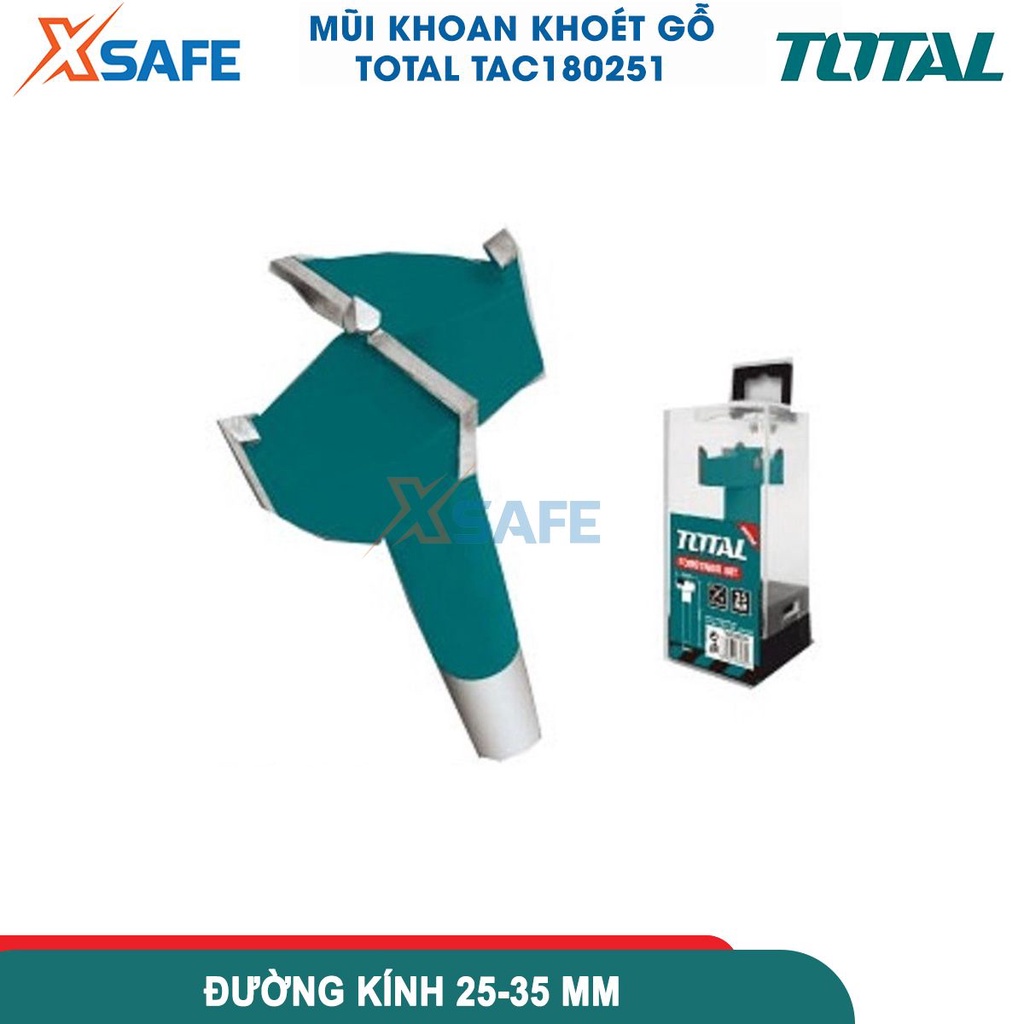Mũi khoan khoét lỗ TOTAL 25-35mm mũi khoan lỗ lưỡi TCT hợp kim siêu cứng [CHÍNH HÃNG][XSAFE]
