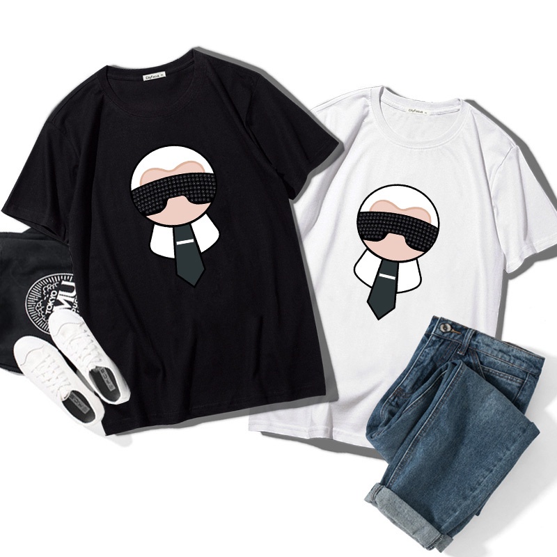 Siêu Hot - Hàng Mới Lafayette Little monster mùa hè mới áo thun ngắn tay nam và nữ cotton in hoạt hình