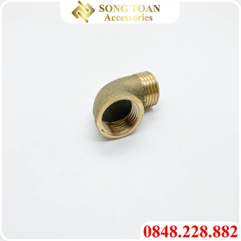 Co Ren Trong Ren Ngoài & Cong Điếu Đúc Công Nghệ Mới - Bằng Đồng Thau Bước Ren 21 27 34 - Elbow Pipe Fitting Female Male