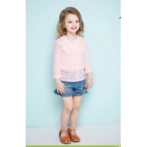Áo cardigan len mỏng trơn bé trai bé gái Jelis 3 màu. HA2295